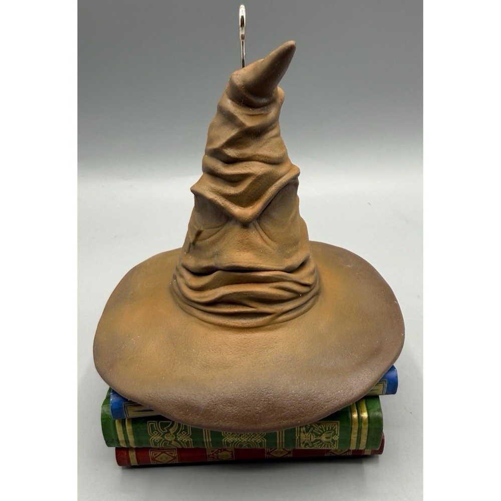 Harry Potter Sorting Hat & Books Talking Holiday Christmas Tree Ornament, Works!